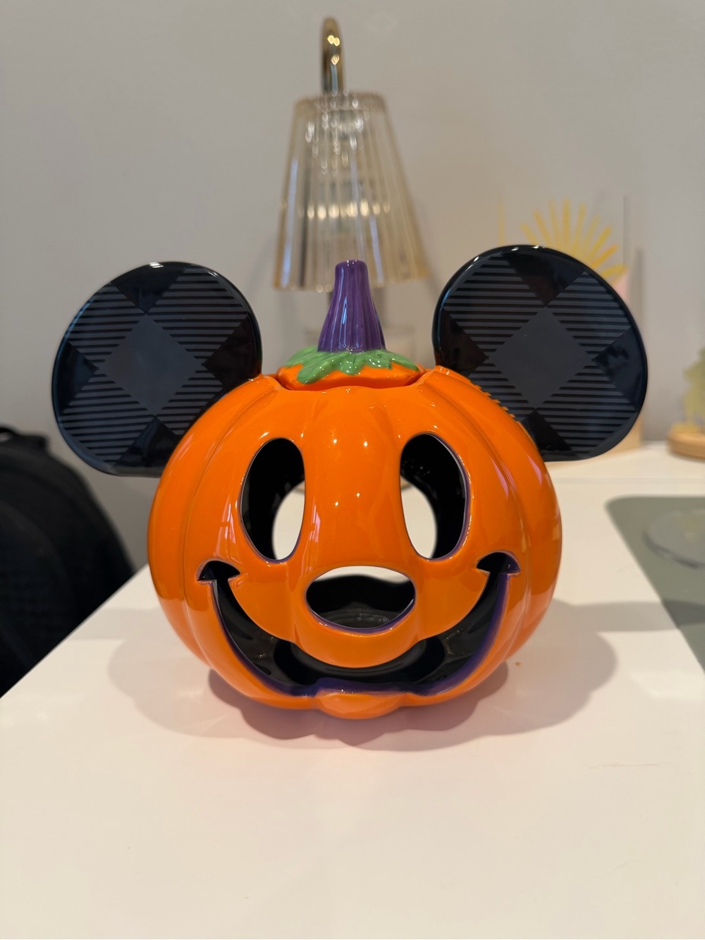 Disney Parks Mickey Mouse Halloween Pumpkin Votive Candle Holder